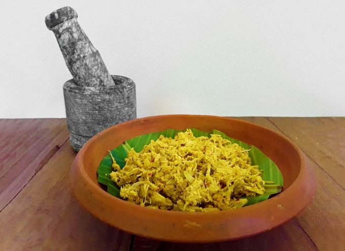 Kadgi Chakko - A delicious, traditional Konkani, hot and savory tender jackfruit side dish.